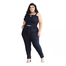 Conjunto Plus Size Calça E Cropped