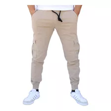 Pantalón Jogger Cargo Skinny De Gabardina Strech John Silver