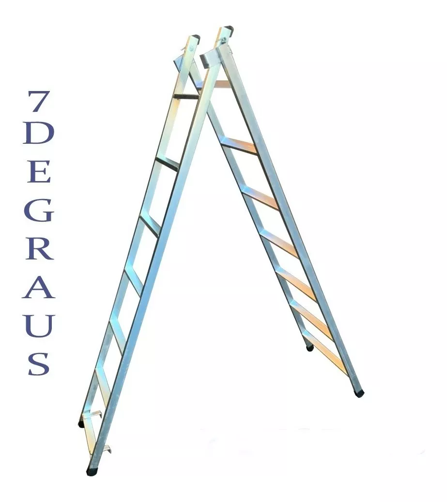Escada Extensiva 7 Degraus 3x1 Metalon Pintor