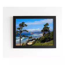 Quadro Art Vista Para Região Costeira Com Água Azul