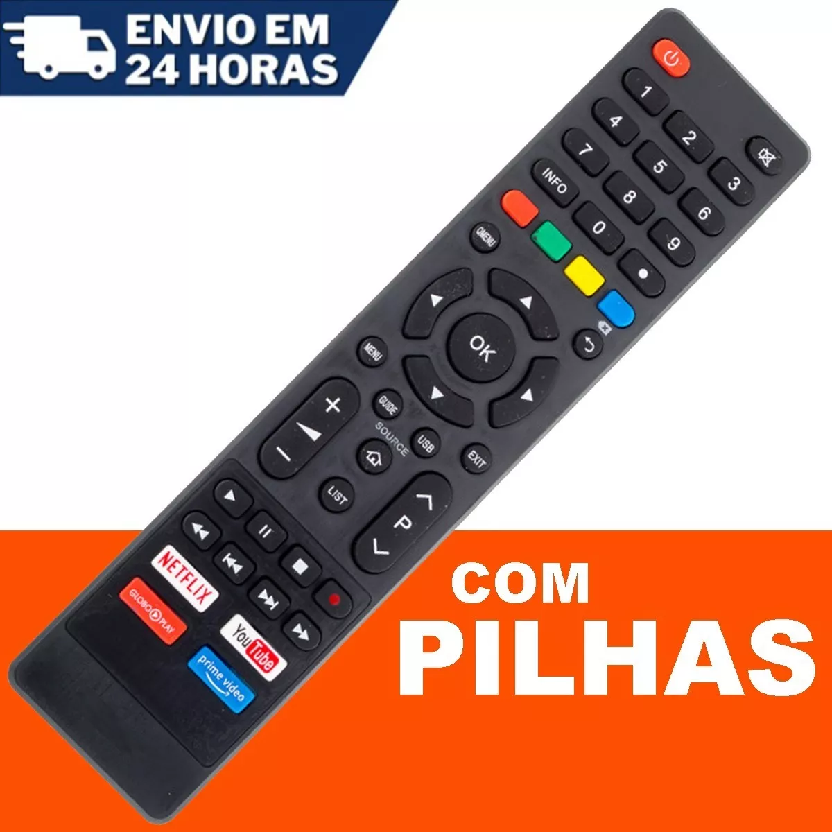 Controle Tv Philco Smart Ph55 Tecla Netflix Globoplay