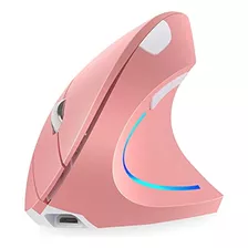 , Mouse Vertical Inalámbrico Ergonómico Recargable De 2,4 Gh