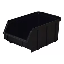 Kit 20 Caixa Bin Organizador N°04 Cor Preto