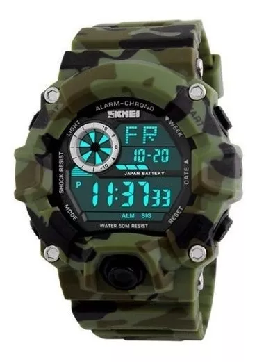 Relógio Skmei 1019 Militar Barato Digital Esportivo Brinde 