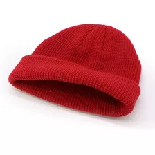 Homens De Malha Chapéu Beanie Sailor Skullcap Cuff Brimless