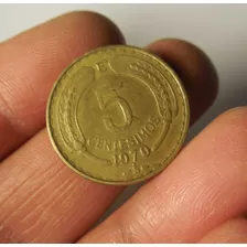 Moneda 5 Centesimos. Chile 1970.