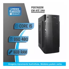 Cpu Montada Intel Core I5 16gb De Ram Ssd 480gb Win10 Pro!