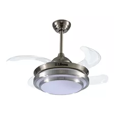 Ventilador De Techo Liliana Palas Retráctiles Luz Led 6 Vel