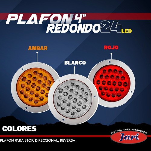 Plafon 24 Leds 2 Funciones Cuarto Stop Cromado 12 Volts Foto 9