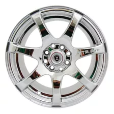 Jogo Roda Zuma Wheels Aro 15 Modelo 3103 Hch 8f Cor Cromo Ecologico