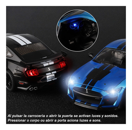 Ford Mustang Gt500 Miniatura Metal Coche Adornos Coleccion Foto 3