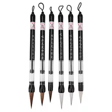 6 Pcs/set Water Brush Pen, Piston Water Color Brush Chi...
