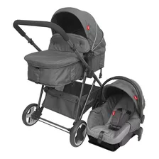 Carriola D Bebe Queen Portabebe Base De Carro Bambineto Color Gris Oscuro Color Del Chasis Plateado