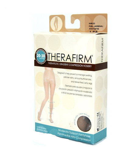 2 Pantimedias Alta Compresion 20-30 Therafirm