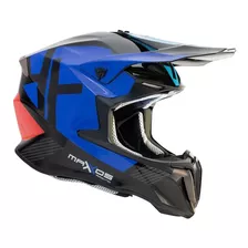 Capacete Motocross Trilha Mattos Racing Leggero Preto Azul