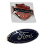 Emblema Ford Mediano Autoadhesivo Borde Cromado 12cm X 5cm Ford 