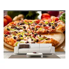 Adesivo De Parede Rodízio Pizza Gourmet 3d 12m² Al133