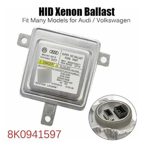 Balastra Hid Xenon 35w D3 Vw Passat Gti Audi A3 A4 A5 A6 Q7 Foto 2