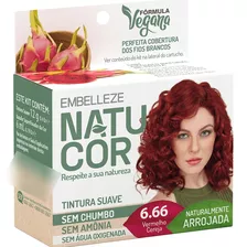 Tinta De Cabelo Natucor Vermelho Cereja 6.66 Arrojada Vegana