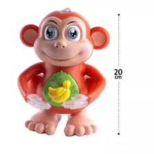 Macaco Brinquedo Infantil Som Luz Movimentos Interativo Cor Marrom Personagem Macaco Robo
