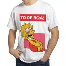 Camiseta Lisa Simpsons Frase Eu To De Boa Top Pronta Entrega