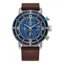 Citizen Star Wars Blue Luke Skywalker Ca0768-07w .. Dcmstore Color De La Correa Cafe Color Del Bisel Plata Color Del Fondo Azul