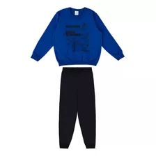 Conjunto Infantil Masculino Com Punho Estampado Malwee Kids