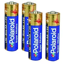 Polaroid Super Alkaline Batteries Super Aa - 4 / Paquete.