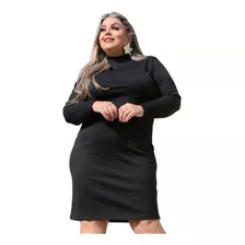 Vestido De Inverno Para Gordinhas Plus Size Manga Longa Plus