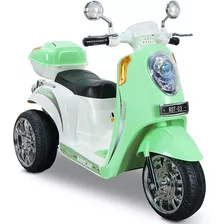 Motocicleta Para Niños Electrica De 6v Color Verde Kidzone