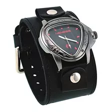 Reloj De Ra - Lbb258k Men's Gunmetal Triangular Red Index Bl