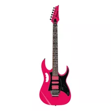 Guitarra Elétrica Ibanez Pia/jem/uv Jemjrsp Stratocaster De Meranti Pink Com Diapasão De Jatobá