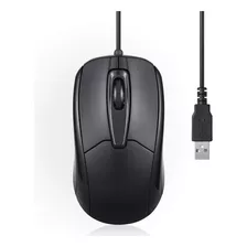 Perixx Perimice-209 - Mouse Con Cable Usb De 3 Botones, Óp. Color Negro