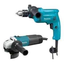 Combo Taladro Rotomartillo + Esmeriladora Mtk0003b Makita