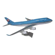 Maquete Avião Em Resina B747-400 Korean Air - 38 Cm