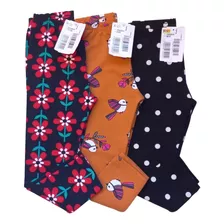 Kit 3 Calças Legging Infantil Kyly - Flanelada - Tam 2 Ao 8