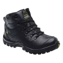 Bota Coturno Adventure Masculino Preto Couro Legítimo 35/48