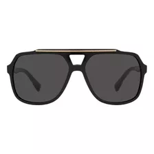 Lentes De Sol Dolce & Gabbana Dg4388 501/87 Negro De Hombre Varilla Negro/dorado Diseño Piloto