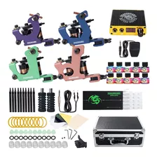 Kit Completo De M&aacute;quina Para Tatuajes Con 4 Ajustes E