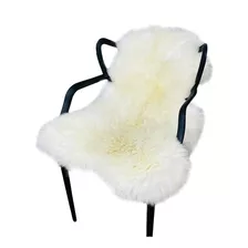 Tapete De Lã De Ovelha Natural Branco Ideal Para Cadeiras