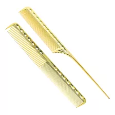 Salon Fine And Wide Tooth Vintage Barber Comb Hair, 2 Unidad