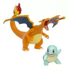 Figura De Batalla De Pokémon Charizard Y Squirtle Original
