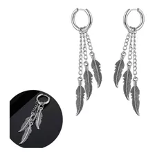 Plumas Aretes Punk Rock Hojas-vintage-hombre-mujer