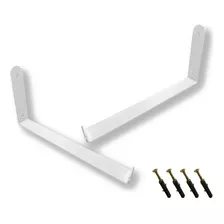 2 X Suporte Mão Francesa Invertida Para Prateleira 15 Cm Cor Branco