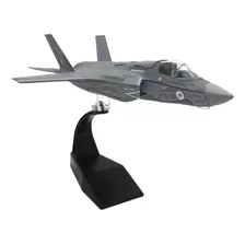 Caça F-35b De Metal Escala 1/72 Com Suporte Modelo De