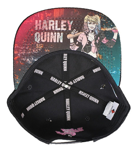 Gorra Dc Comics Harley Quinn Logo Placa Vintage Foto 3