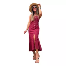 Vestido Verao Soltinho Feminino Marsala Simples