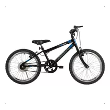 Bicicleta De Passeio Infantil Athor Bikes Evolution Dark Aro 20 Único 1v Freios V-brakes Cor Preto Azul Com Descanso Lateral