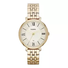 Reloj Para Mujer Fossil Jacqueline Dorado Color Del Fondo Blanco