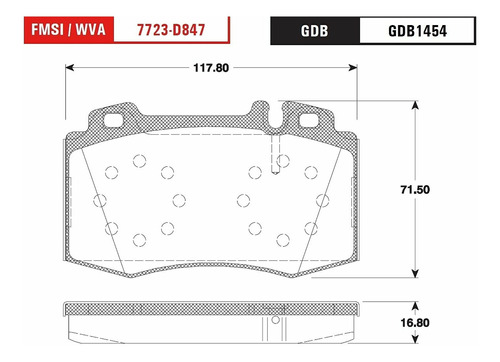 Balatas Bajos Metales Delanteras Clk500 2003/2006 Trw Foto 2